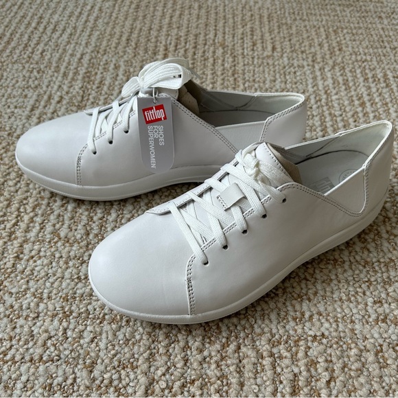 NIB Fitflop F-Sporty Lace-up Sneaker in Urban White - Size 8 - Picture 4 of 13